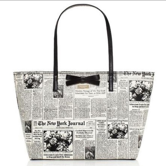 kate spade Handbags - Kate Spade New York Times newspaper bow rare bag